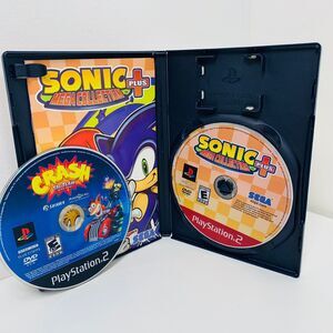 Sony PlayStation 2 Sonic Mega Collection and Crash Tag Team Racing Disc Only